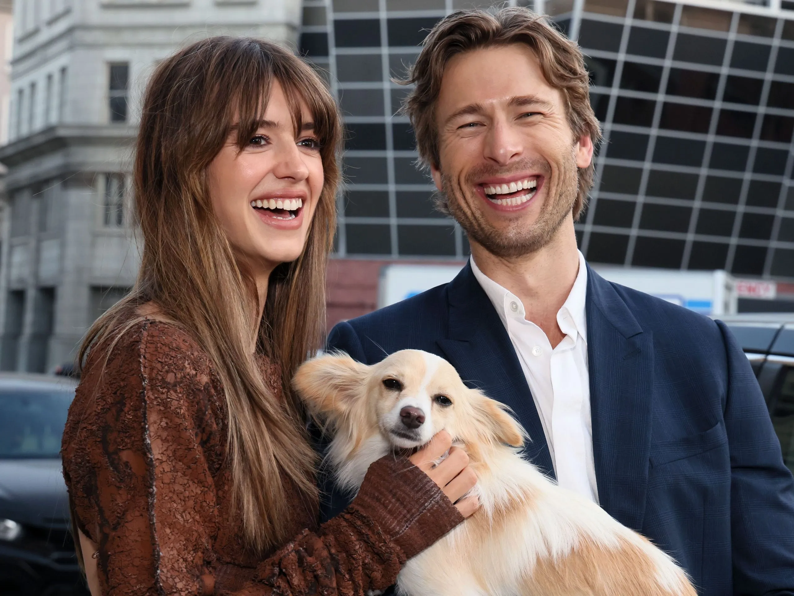 Glen Powell Adopts Rescue Pup During Filming of “Twisters”