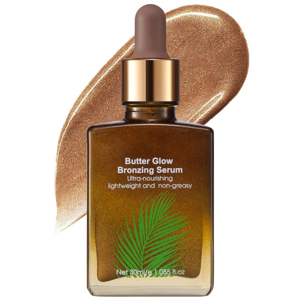 Butter Glow Bronzing Serum,Nourishing Skincare Bronzing Drops for Natural Sunkissed Complexion