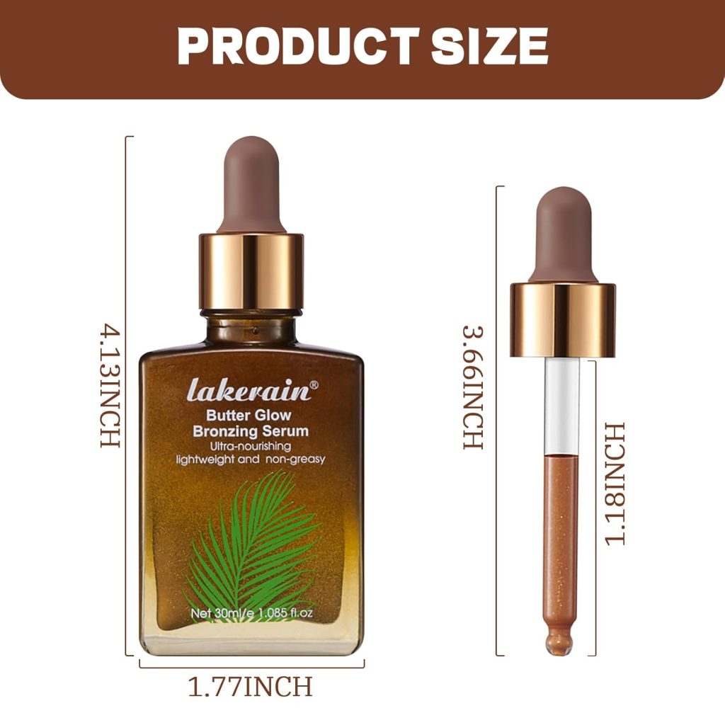 DAGEDA Bronzing Drops, Sun-kissed Glow Liquid Bronzer for Skin, Lightweight and Non-greasy Bronzing Drops for Face, Multi-use Golden Glow Drops Makeup 30ml