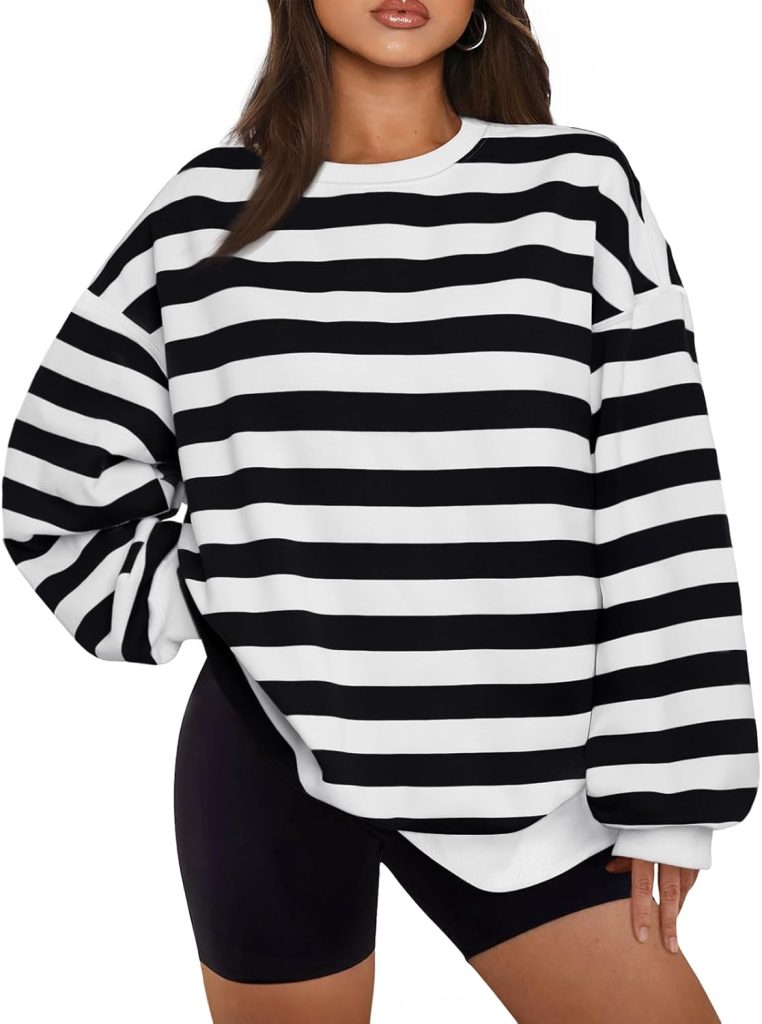 EFAN Womens Oversized Sweatshirts Hoodies Fleece Crew Neck Pullover Sweaters Casual Comfy Fall Fashion Outfits Clothes 2024