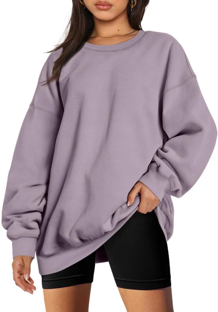 EFAN Womens Oversized Sweatshirts Hoodies Fleece Crew Neck Pullover Sweaters Casual Comfy Fall Fashion Outfits Clothes 2024