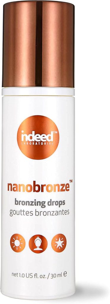 Indeed Labs Nanobronze Drops - Get a sun-kissed glow without the sun! Bronzing drops with hyaluronic acid instantly bronze, blur, and hydrate skin. 30ml