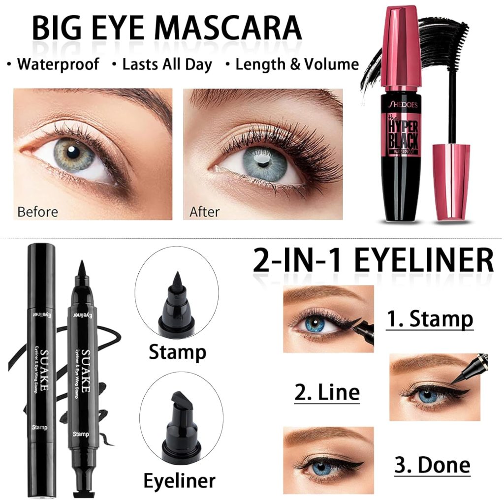 All in One Makeup Kit for Women Full Kit, 12 Colors Eyeshadow, Foundation  Primer, Lipsticks, Eyeliner, Mascara, Contour Stick, Brow Soap, Makeup Brush  Sponge, Make Up Gift Set for Women, Teens