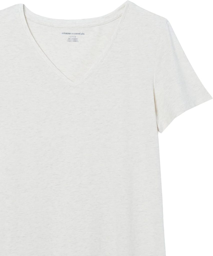 Amazon Essentials Womens Classic-Fit Short-Sleeve V-Neck T-Shirt, Multipacks