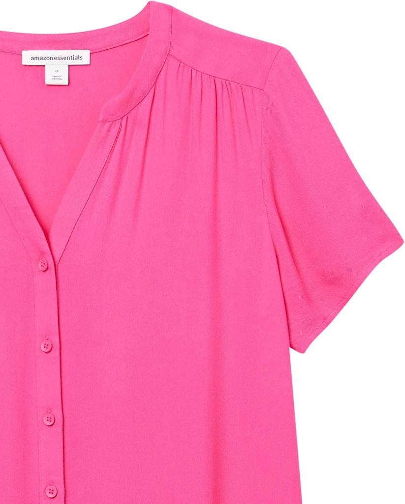 Amazon Essentials Womens Short-Sleeve Woven Blouse