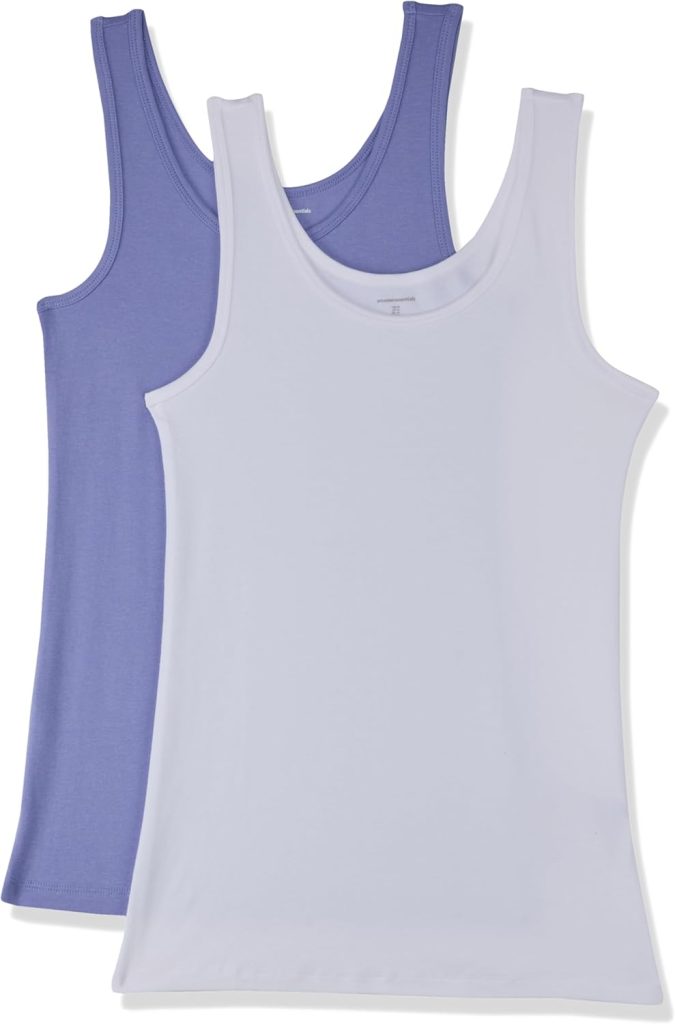 Amazon Essentials Womens Slim-Fit Tank, Pack of 2