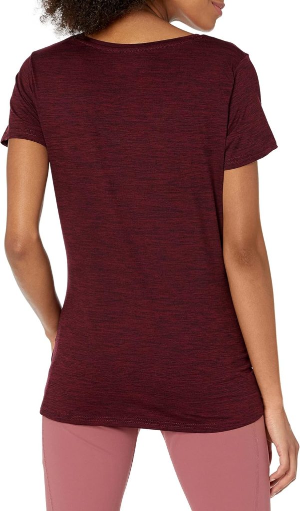 Amazon Essentials Womens Tech Stretch Short-Sleeve V-Neck T-Shirt (Available in Plus Size), Pack of 2