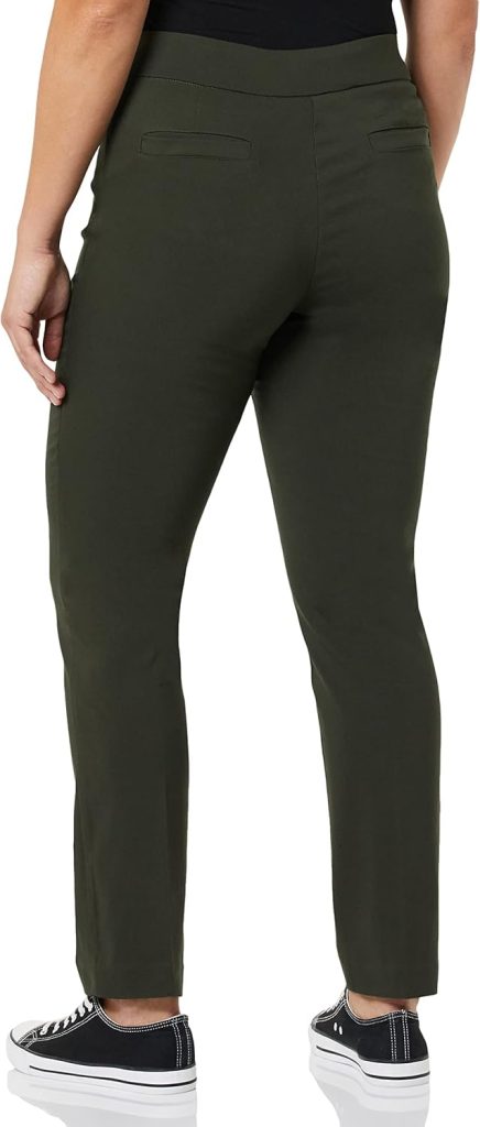Briggs New York Womens Super Stretch Millennium Welt Pocket Pull on Career Pant (Average  Short Length)