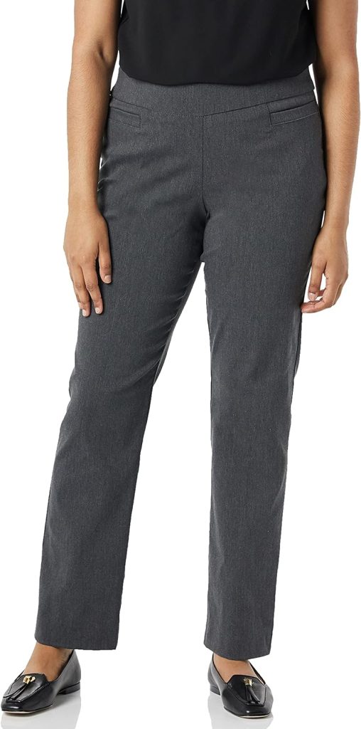 Briggs New York Womens Super Stretch Millennium Welt Pocket Pull on Career Pant (Average  Short Length)