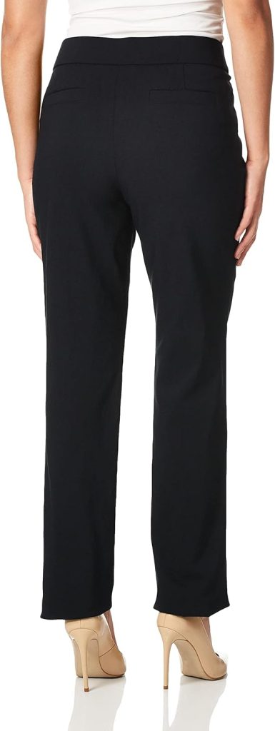 Briggs New York Womens Super Stretch Millennium Welt Pocket Pull on Career Pant (Average  Short Length)