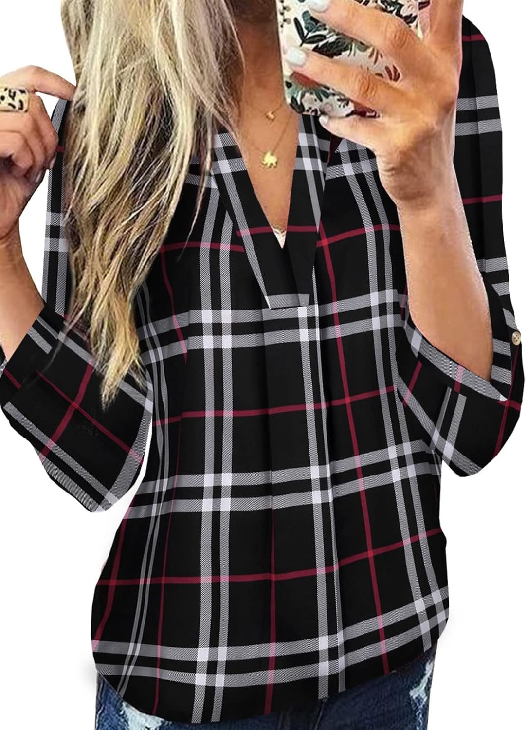 Dokotoo Womens Basic Casual V Neck Shirt Review