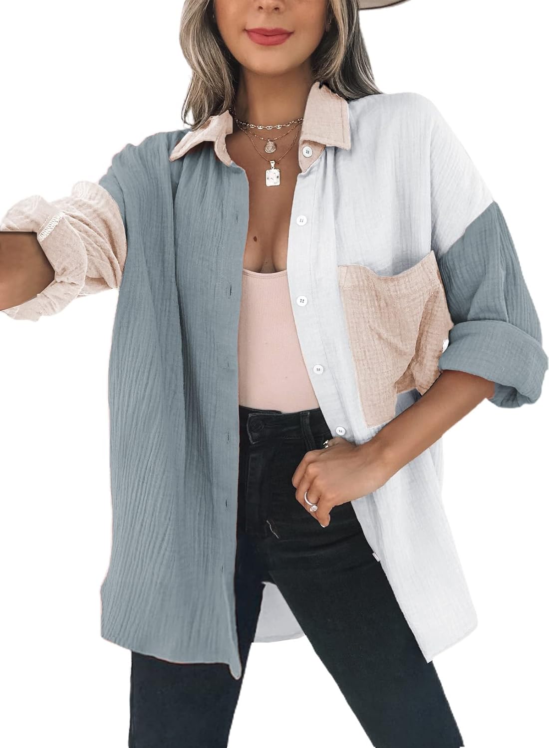 Dokotoo Womens Color Block Shirt Review