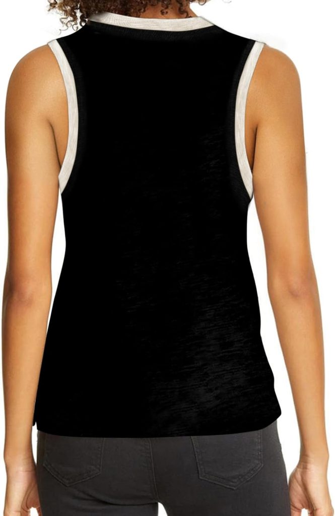 Dokotoo Womens Leopard Print Tank Tops Crewneck Sleeveless Summer Casual T-Shirts Blouses