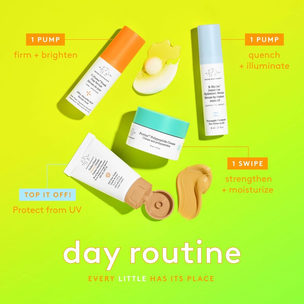 Drunk Elephant The Littles 7.0 - Includes Six Travel-Friendly A.M. and P.M. Essentials - Free of Essential Oils, Silicones  Fragrances