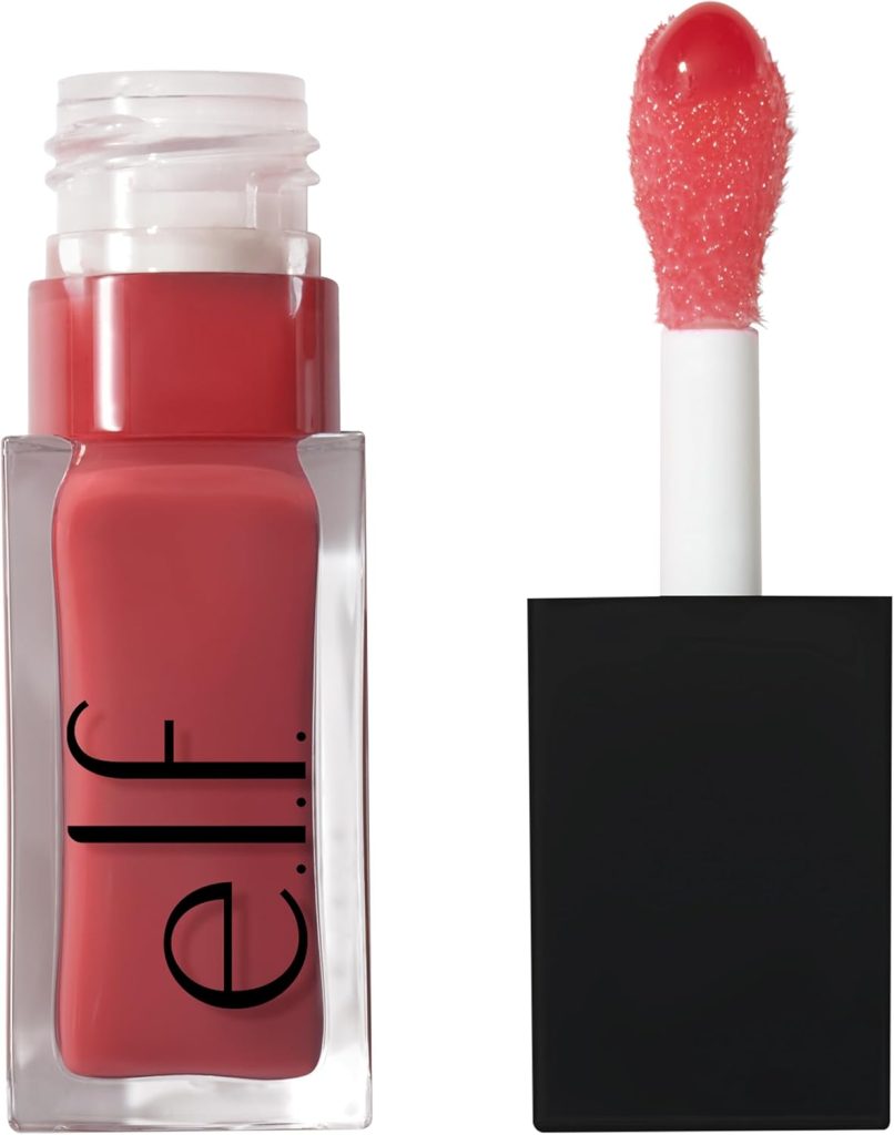 e.l.f. Glow Reviver Lip Oil, Nourishing Tinted Lip Oil For A High-shine Finish, Infused With Jojoba Oil, Vegan  Cruelty-free, Rose Envy