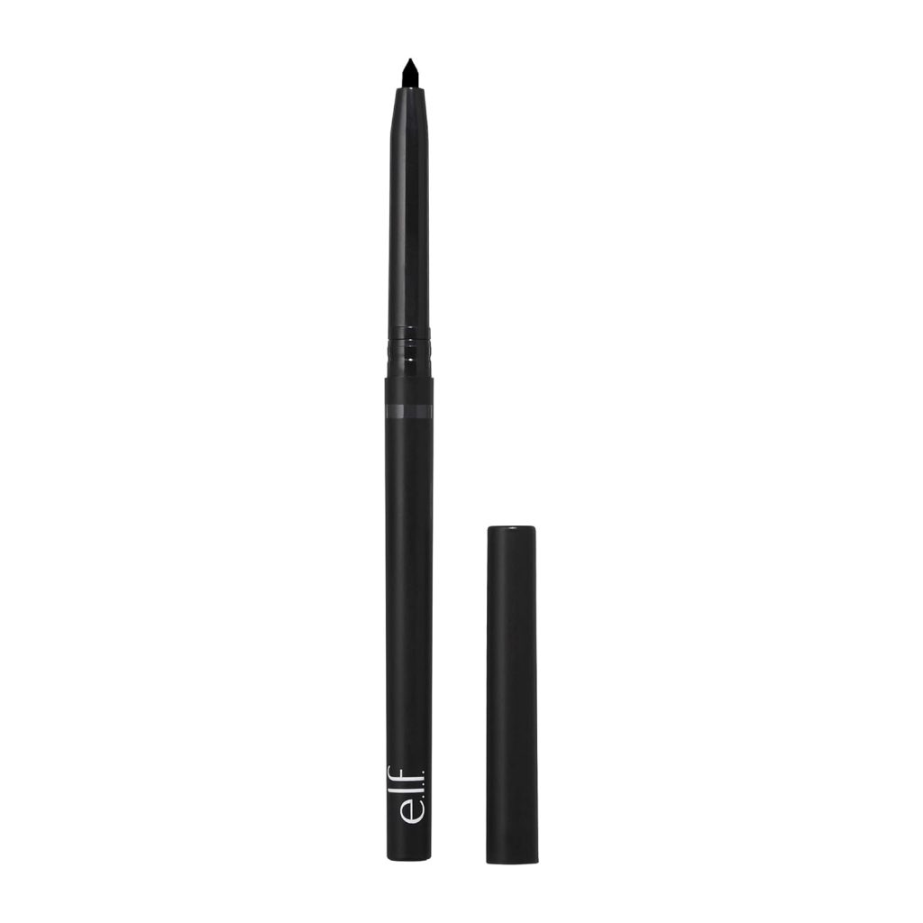 e.l.f. No Budge Retractable Eyeliner, Creamy, Ultra-Pigmented  Waterproof, Creates Bold  Defined Lines, Vegan  Cruelty-Free, Black 0.006 Oz