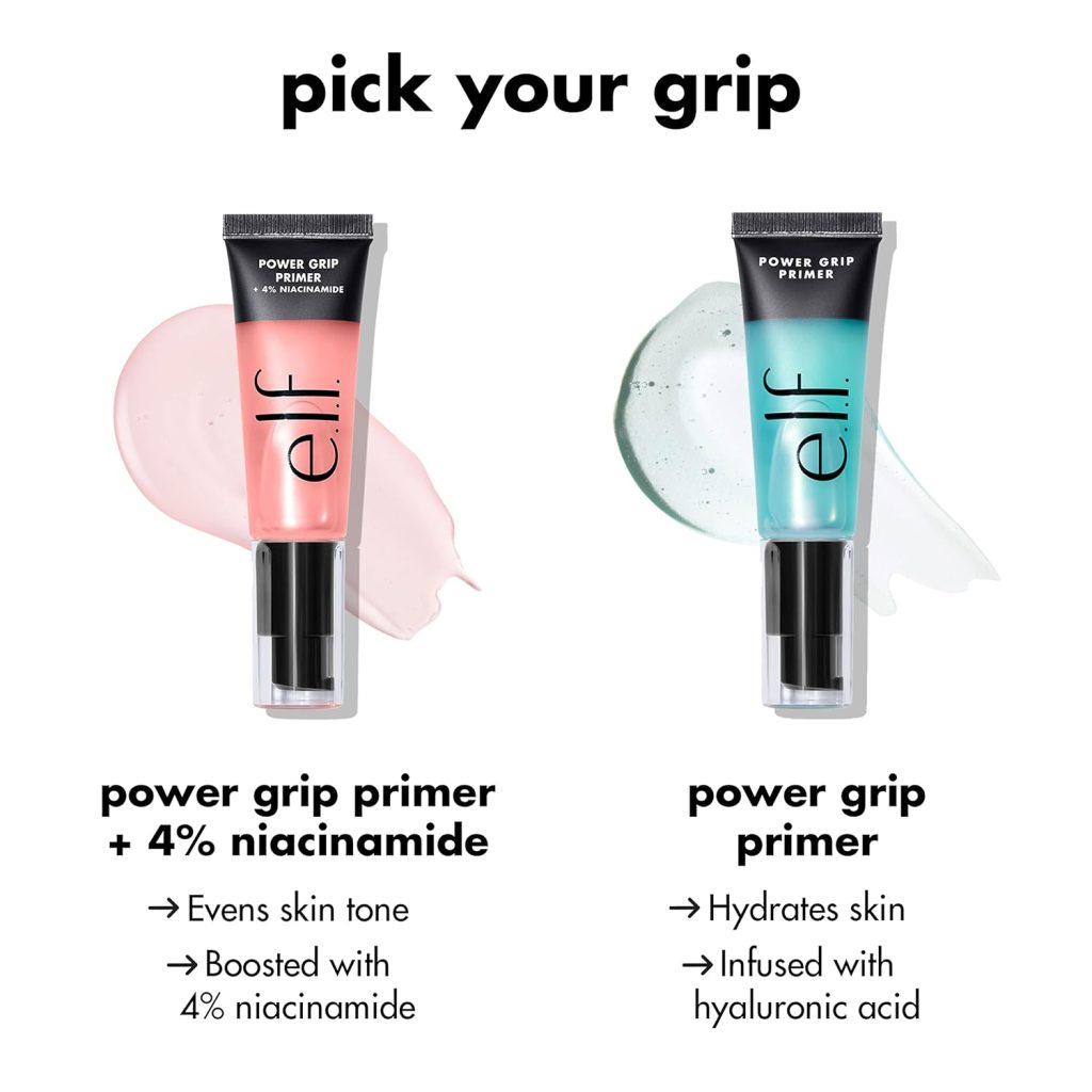 e.l.f. Power Grip Primer, Gel-Based  Hydrating Face Primer For Smoothing Skin  Gripping Makeup, Moisturizes  Primes, 0.811 Fl Oz (24 ml)