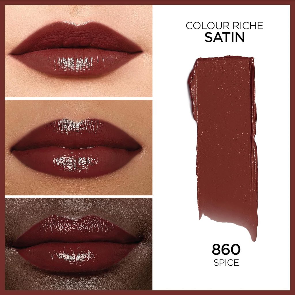 L’Oréal Paris Colour Riche Satin Lipstick for Moisturized Lips,Lip Makeup with Argan Oil and Vitamin E,Worth It,0.13 Oz