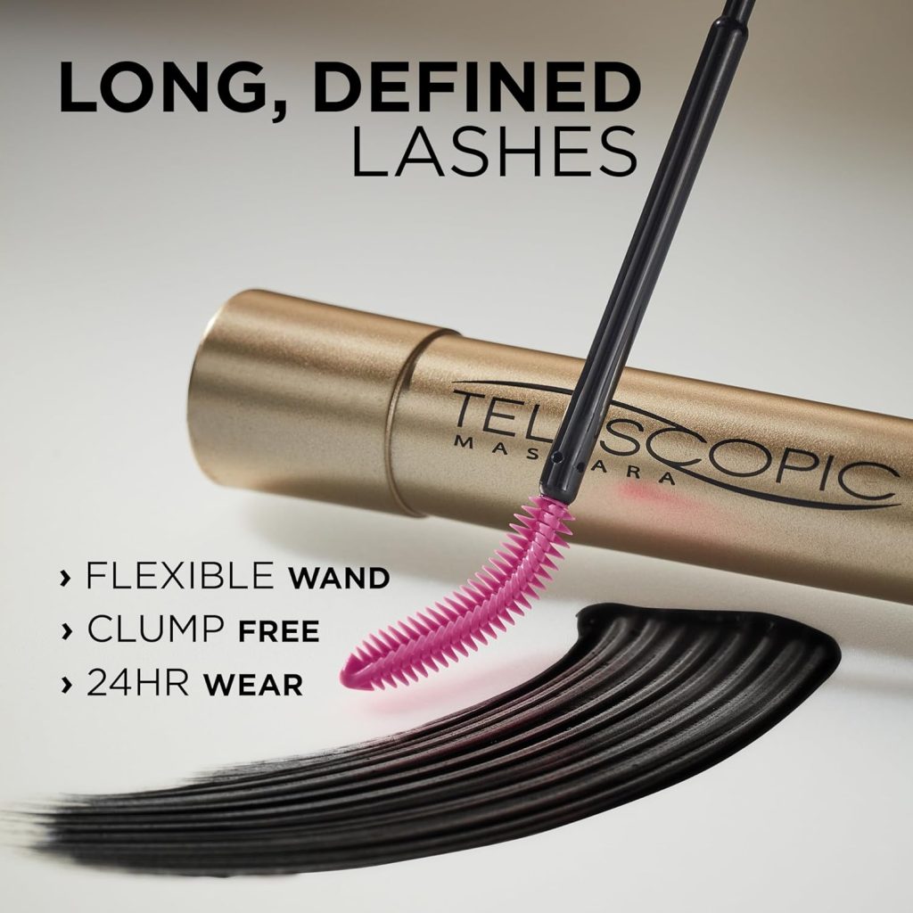 LOreal Paris Makeup Telescopic Original Lengthening Mascara, Blackest Black, 0.27 Fl Oz (1 Count)