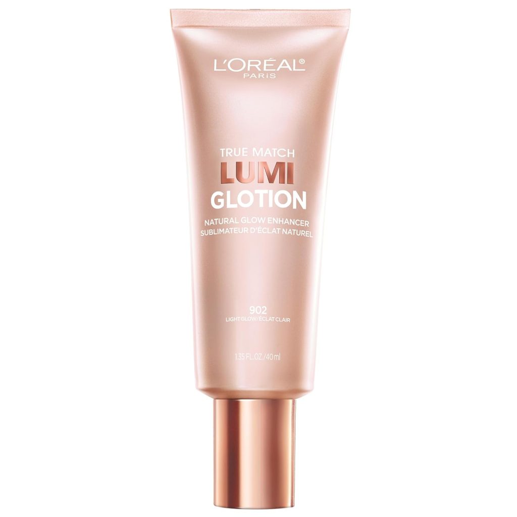 LOreal Paris Makeup True Match Lumi Glotion, Natural Glow Enhancer, Illuminator Highlighter Skin Tint, for an All Day Radiant Glow, Light, 1.35 Ounces