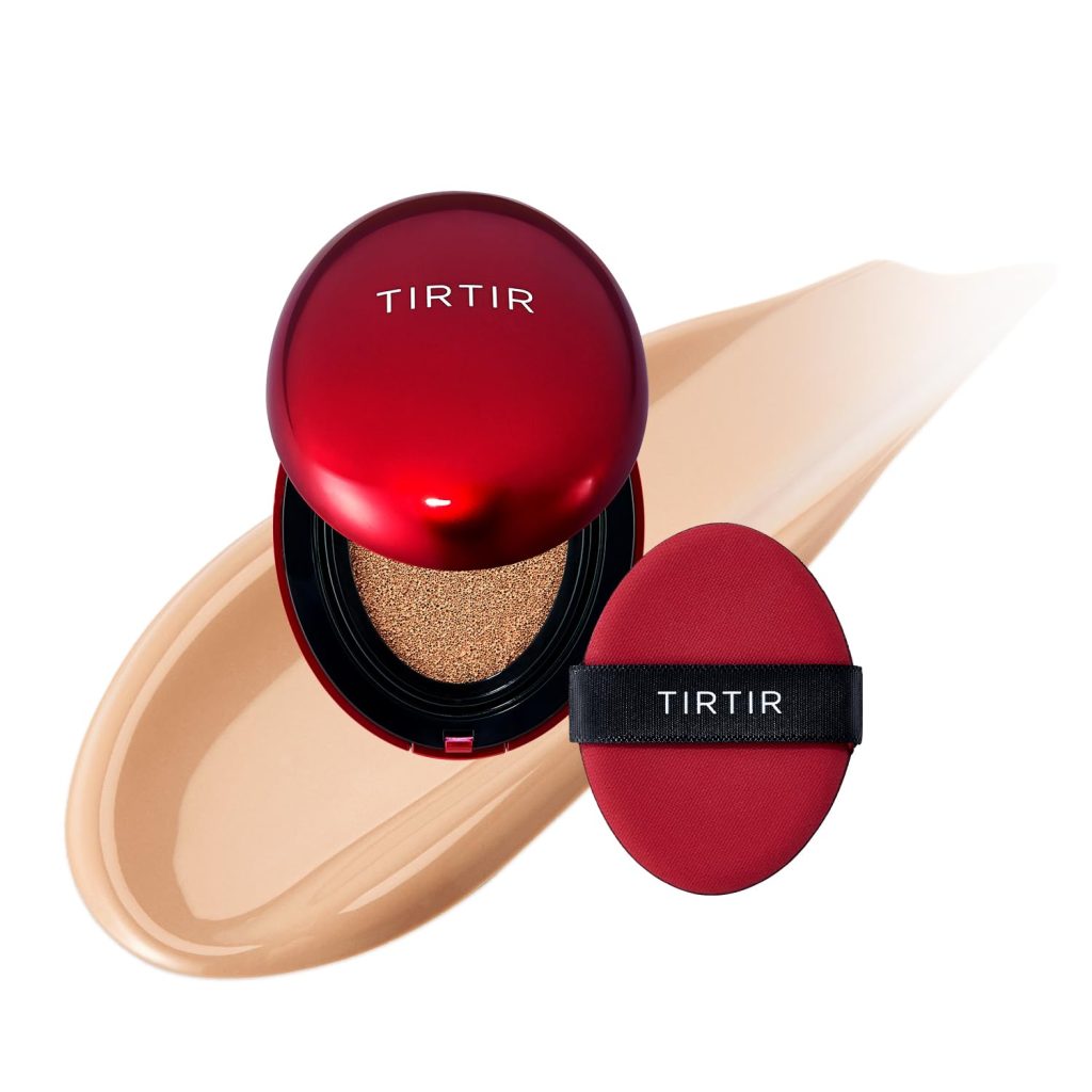 [*Mini Size*] TIRTIR Mask Fit Red Cushion Foundation | Long-Lasting, Lightweight, Buildable Coverage, Semi-Matte Finish, Korean Cushion Foundation (21N Ivory, 0.15 Fl Oz)
