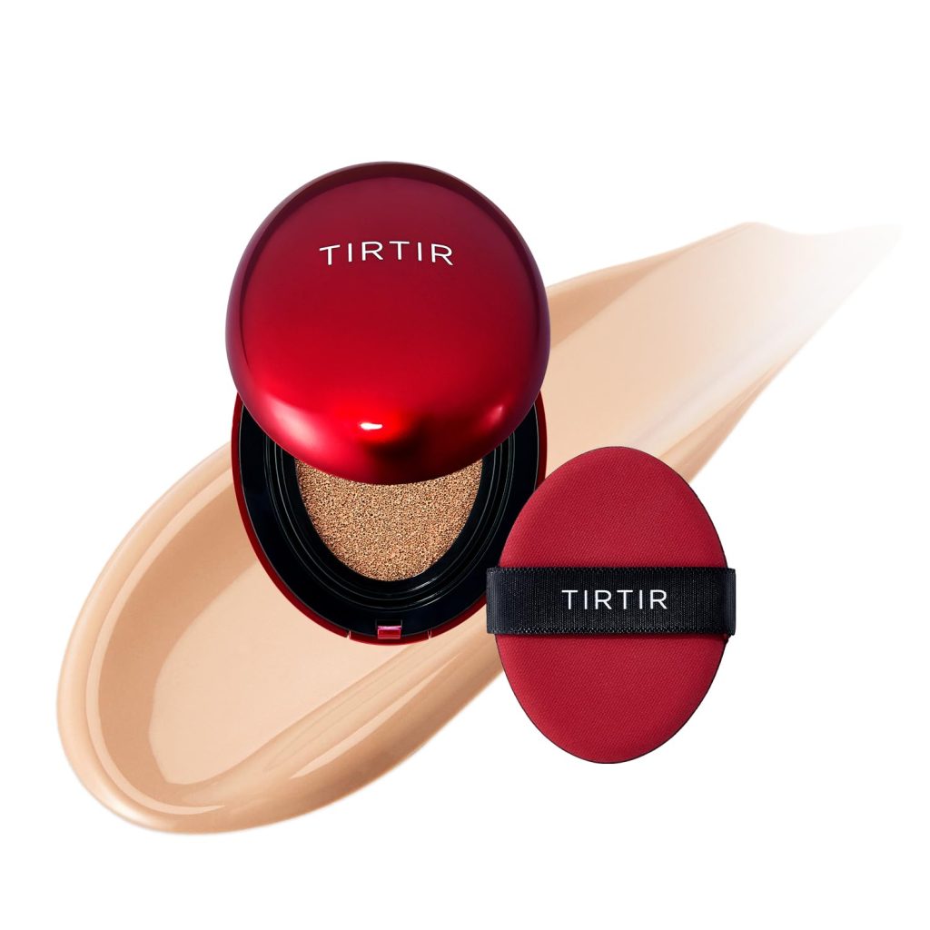 [*Mini Size*] TIRTIR Mask Fit Red Cushion Foundation | Long-Lasting, Lightweight, Buildable Coverage, Semi-Matte Finish, Korean Cushion Foundation (21N Ivory, 0.15 Fl Oz)