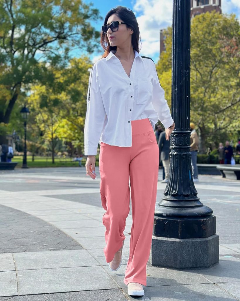 Promover Wide Leg Pants Woman Yoga Pants with Pockets Stretch Loose Casual Lounge Sweatpants Petite/Regular/Tall