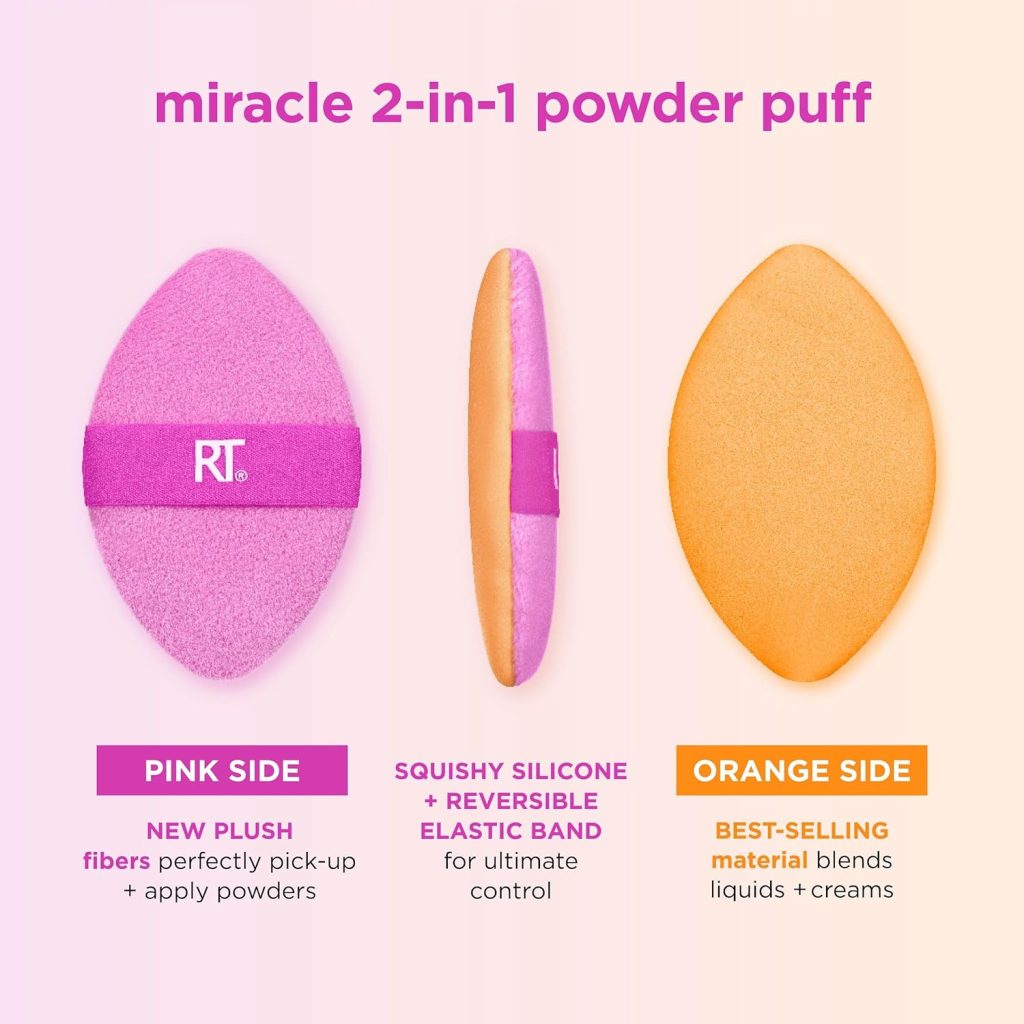 Real Techniques Miracle Complexion Sponge Set Duo, 2 Makeup Sponges For Liquid  Cream Makeup, Makeup Blender Sponge For Buildable Coverage, Foundation Sponge For Natural, Dewy Base, Latex-Free Foam