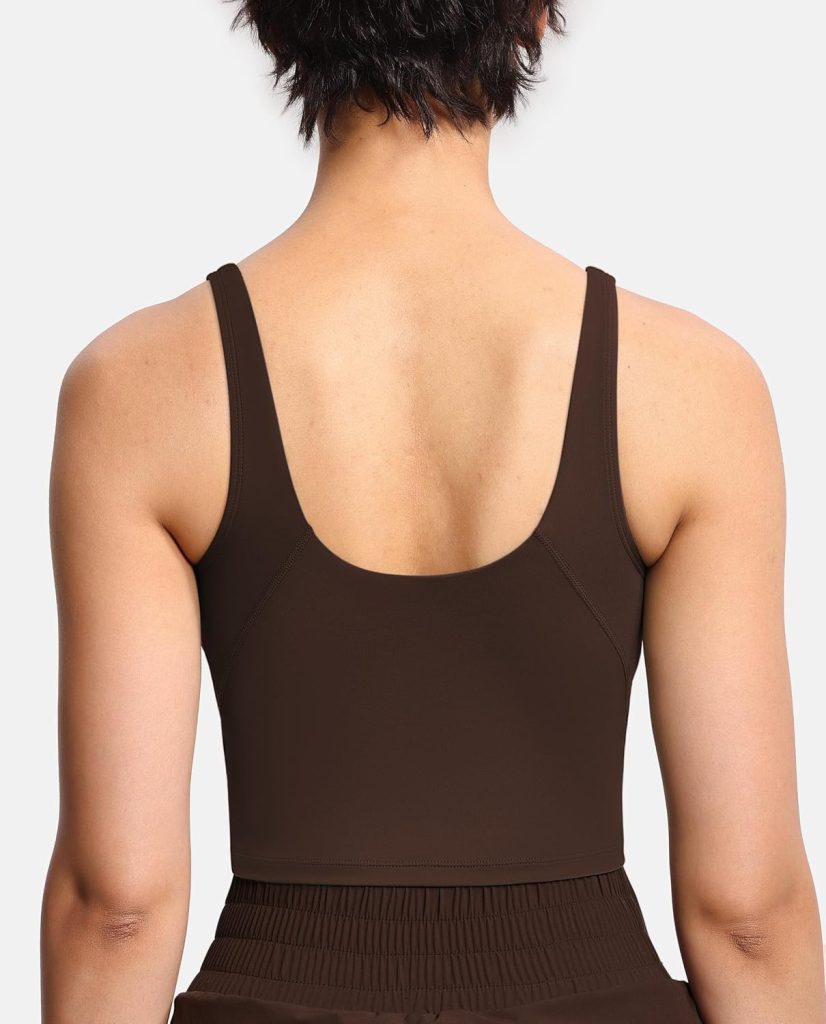 THE GYM PEOPLE Womens Sports Bra Longline Wirefree Padded with Medium Support