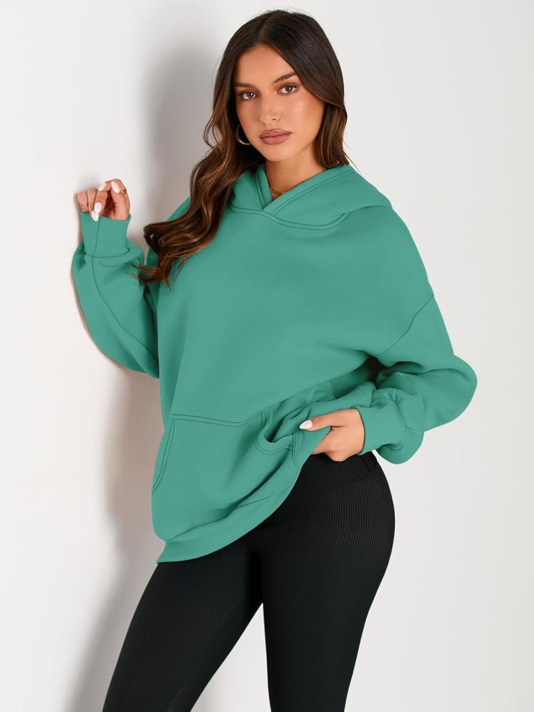 Trendy Queen Womens Oversized Hoodies Fleece Sweatshirts Long Sleeve Sweaters Pullover Fall Outfits with Pocket