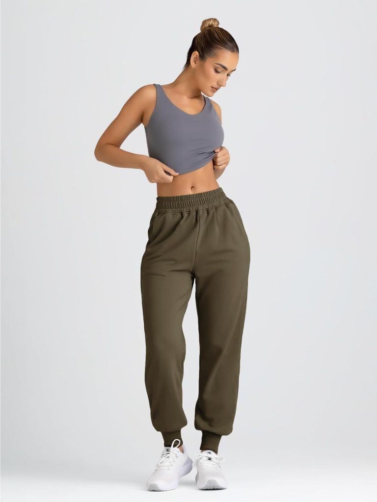 Yovela Womens High Waisted Baggy Sweatpants 2024 Fall Jogger Pants Y2k Trendy Lounge Trousers with Pockets