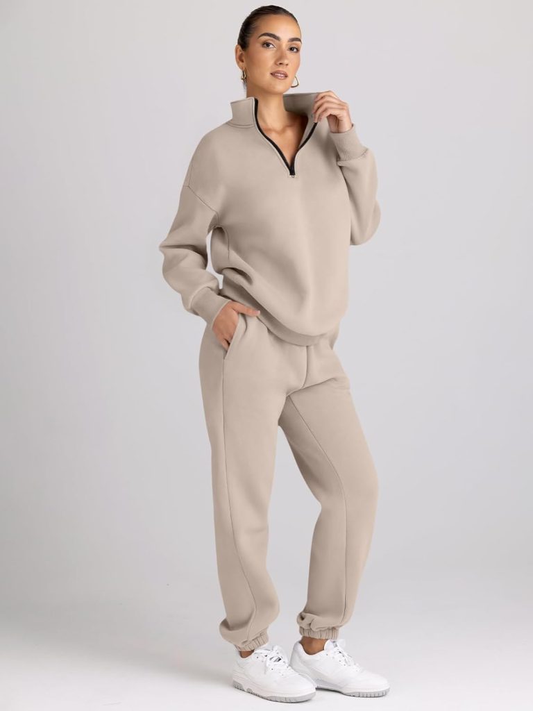 AUTOMET Womens 2 Piece Outfits Long Sleeve Sweatsuits Sets Half Zip Sweatshirts with Joggers Sweatpants AUTOMET Womens 2 Piece Outfits Long Sleeve Sweatsuits Sets Half Zip Sweatshirts with Joggers Sweatpants