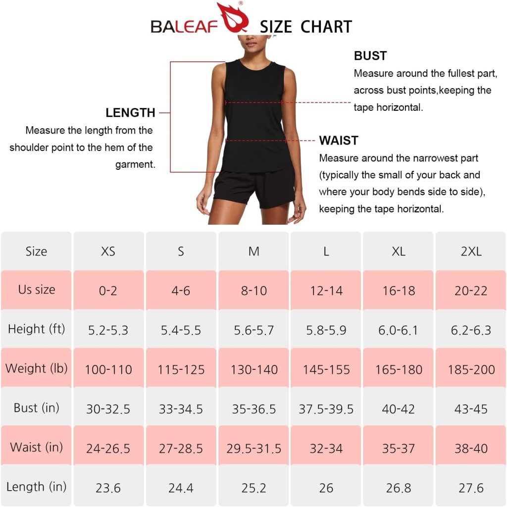 BALEAF Workout Tank Tops for Women Sleeveless Running Loose Fit Yoga Tops Active Shirts Pickleball Sports Gym Exercise BALEAF Workout Tank Tops for Women Sleeveless Running Loose Fit Yoga Tops Active Shirts Pickleball Sports Gym Exercise