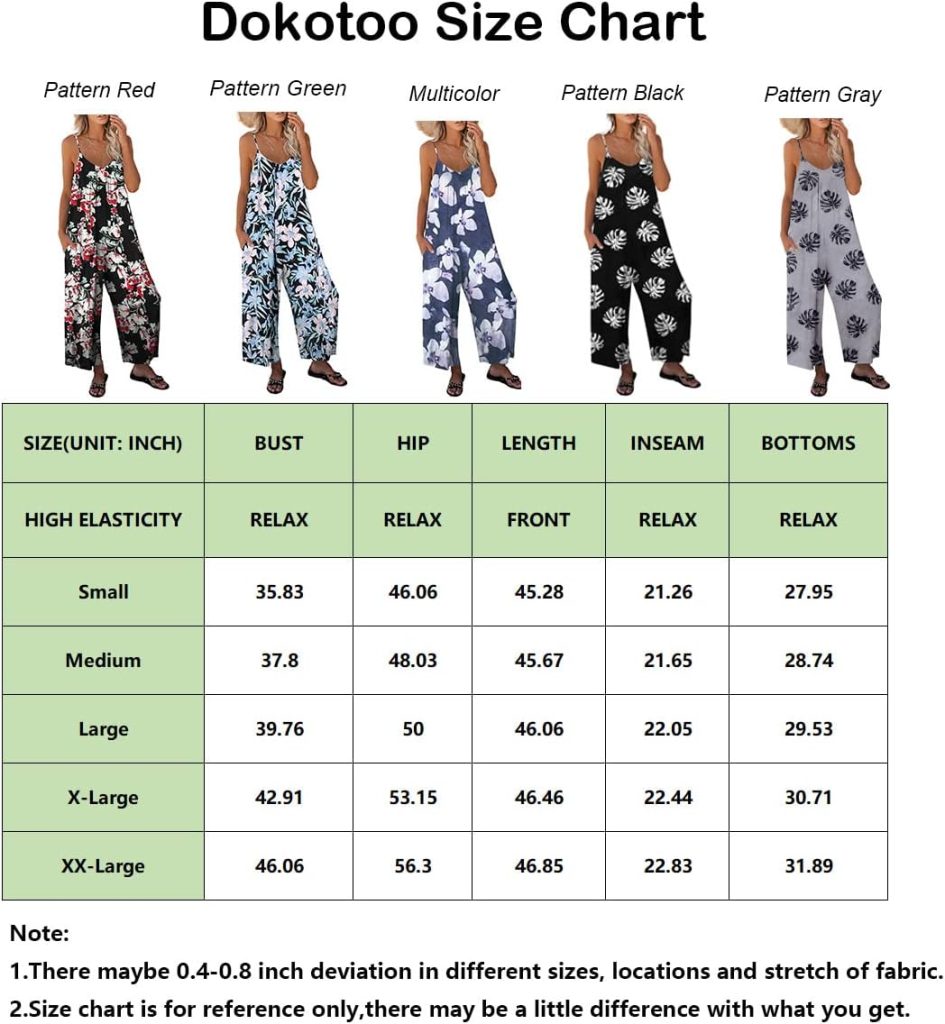 Dokotoo Womens Loose Sleeveless Jumpsuits Adjustable Spaghetti Strap Stretchy Long Pant Romper Jumpsuit with Pockets Dokotoo Womens Loose Sleeveless Jumpsuits Adjustable Spaghetti Strap Stretchy Long Pant Romper Jumpsuit with Pockets