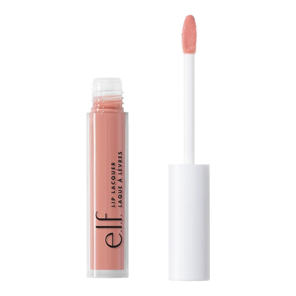 e.l.f. Lip Lacquer, Nourishing, Non-Sticky Ultra-Shine Lip Gloss With Sheer Color, Infused With Vitamins A  E, Vegan  Cruelty-Free, Whisper Pink e.l.f. Lip Lacquer, Nourishing, Non-Sticky Ultra-Shine Lip Gloss With Sheer Color, Infused With Vitamins A  E, Vegan  Cruelty-Free, Whisper Pink