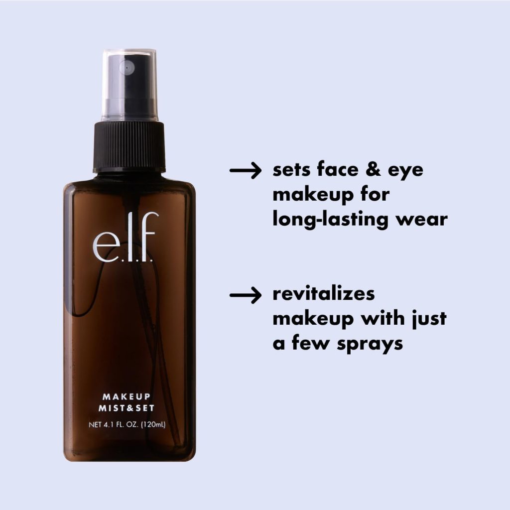 e.l.f. Makeup Mist  Set, Hydrating Setting Spray For Setting  Reviving Makeup, Soothes  Hydrates Skin, Infused With Vitamin A, Vegan  Cruelty-free e.l.f. Makeup Mist  Set, Hydrating Setting Spray For Setting  Reviving Makeup, Soothes  Hydrates Skin, Infused With Vitamin A, Vegan  Cruelty-free