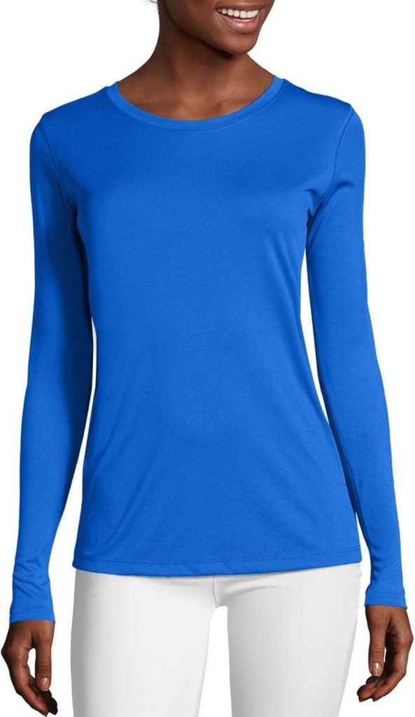 Hanes Womens Sport Cool Dri Long Sleeve Crewneck T-Shirt, Moisture-Wicking Performance Tee Hanes Womens Sport Cool Dri Long Sleeve Crewneck T-Shirt, Moisture-Wicking Performance Tee
