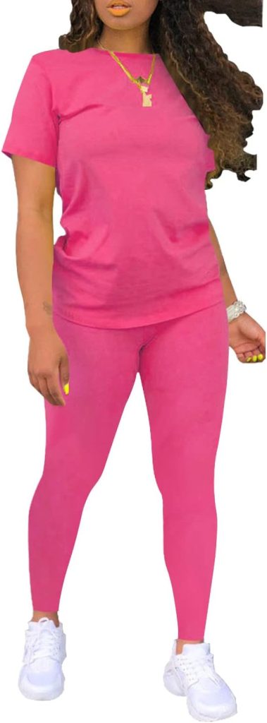 Nimsruc Biker Short Sets Women 2 Piece Outfits Summer Short Sleeve Jogger Tracksuit Nimsruc Biker Short Sets Women 2 Piece Outfits Summer Short Sleeve Jogger Tracksuit